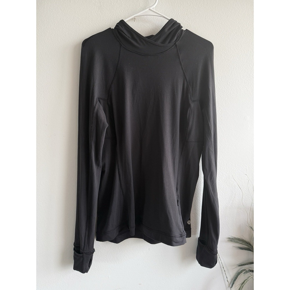 Lululemon It's Rulu Run Long Sleeve‎ Hoodie Size 10 Black BLK Athleisure